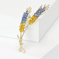 Broche Trigo con Cristales de Circonitas
